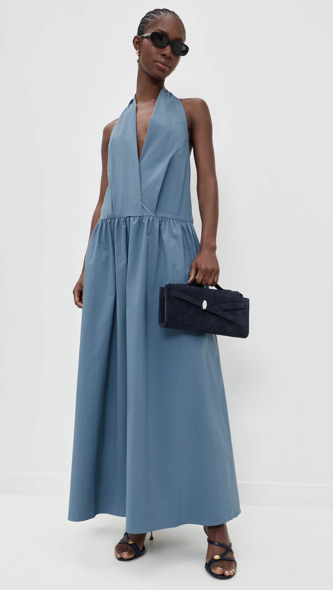 Dante Maxi Dress Steel Blue