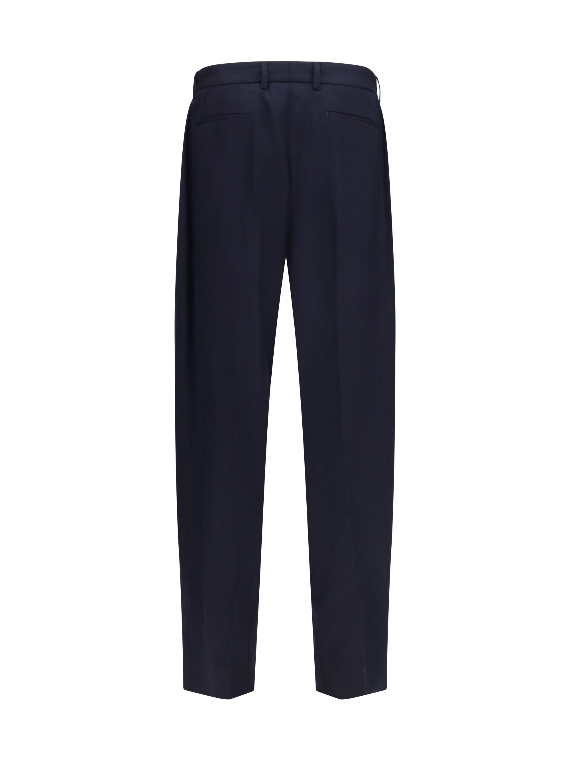 Merino Flannel Trousers — Navy