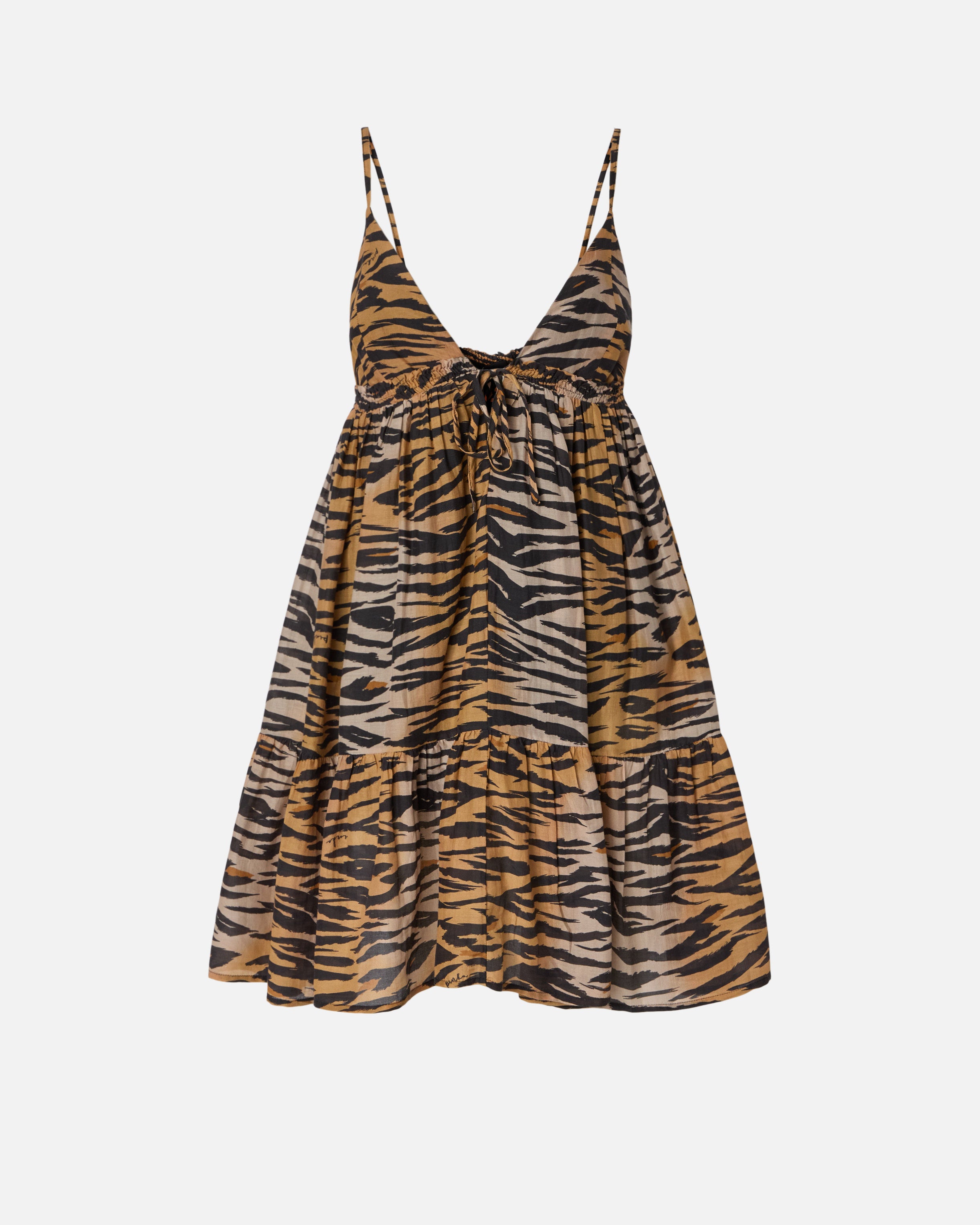 Mini dress with tiger print - 36