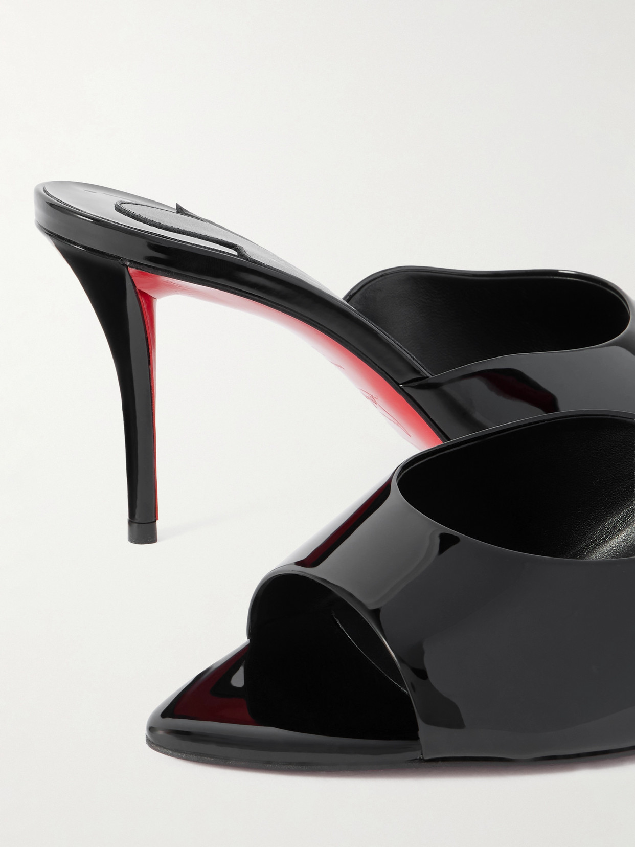 Miss Z 80 Patent-leather Mules - Black