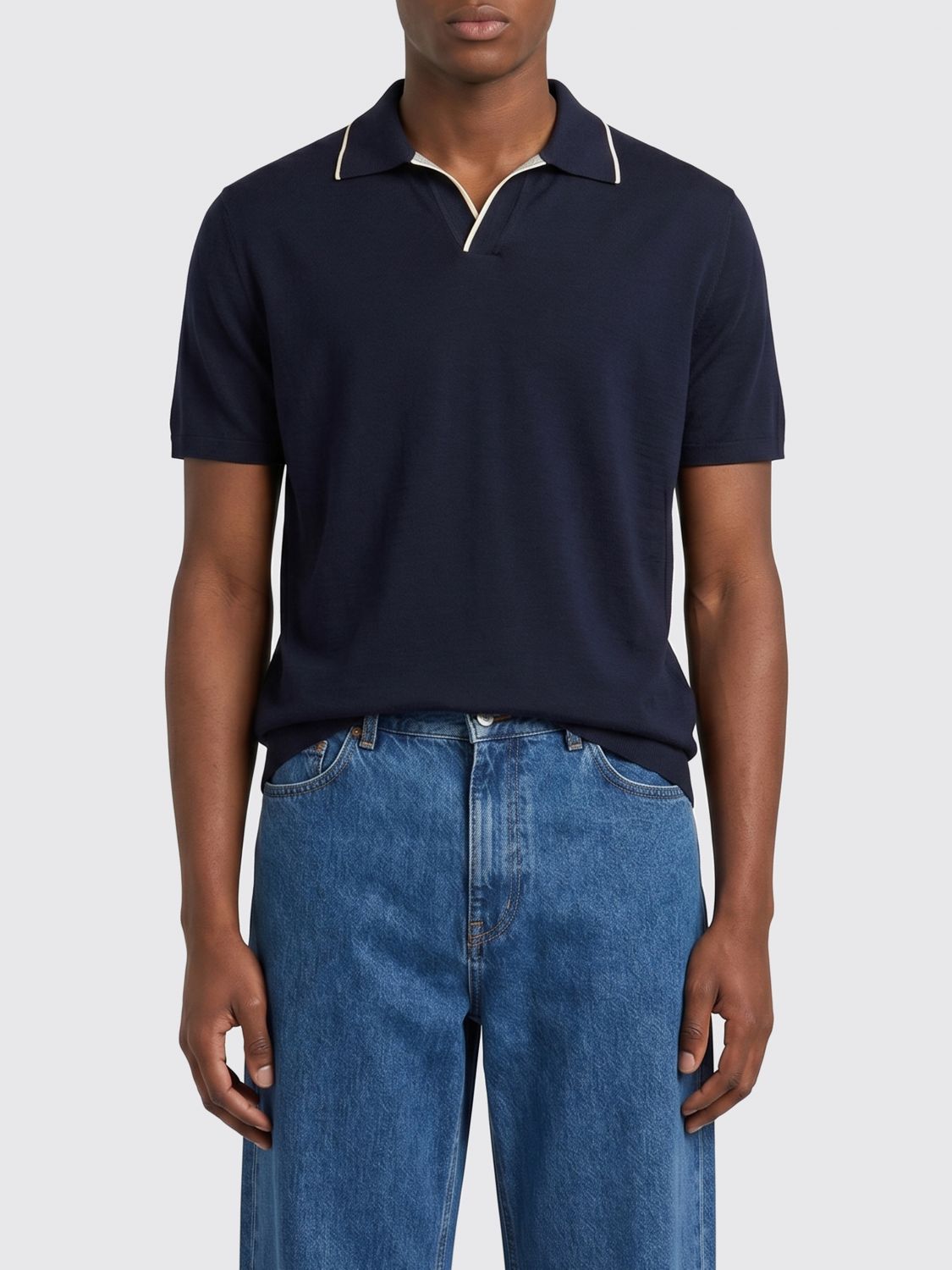 Polo Shirt Men color Blue