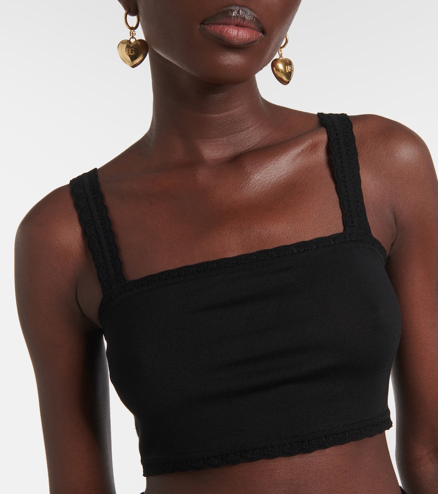 Knitted silk crop top