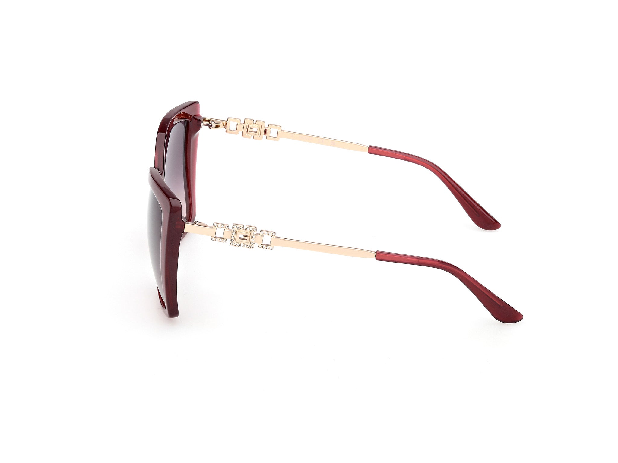 Guess Mujer Guess GU00266 69Z Gafas de sol Inyectado Burdeos Violeta Cuadrada Norma