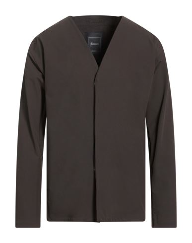 Man Jacket Dark brown Size 40 Polyamide, Elastane