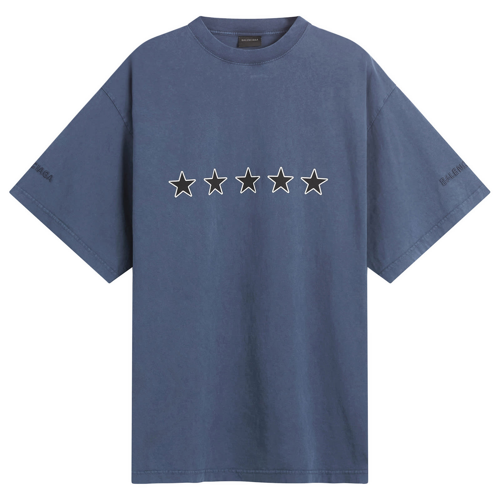 Men's Top Rating Printed T-Shirt Washed Navy