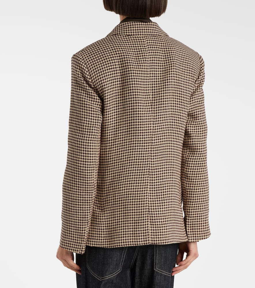Gita checked linen blazer