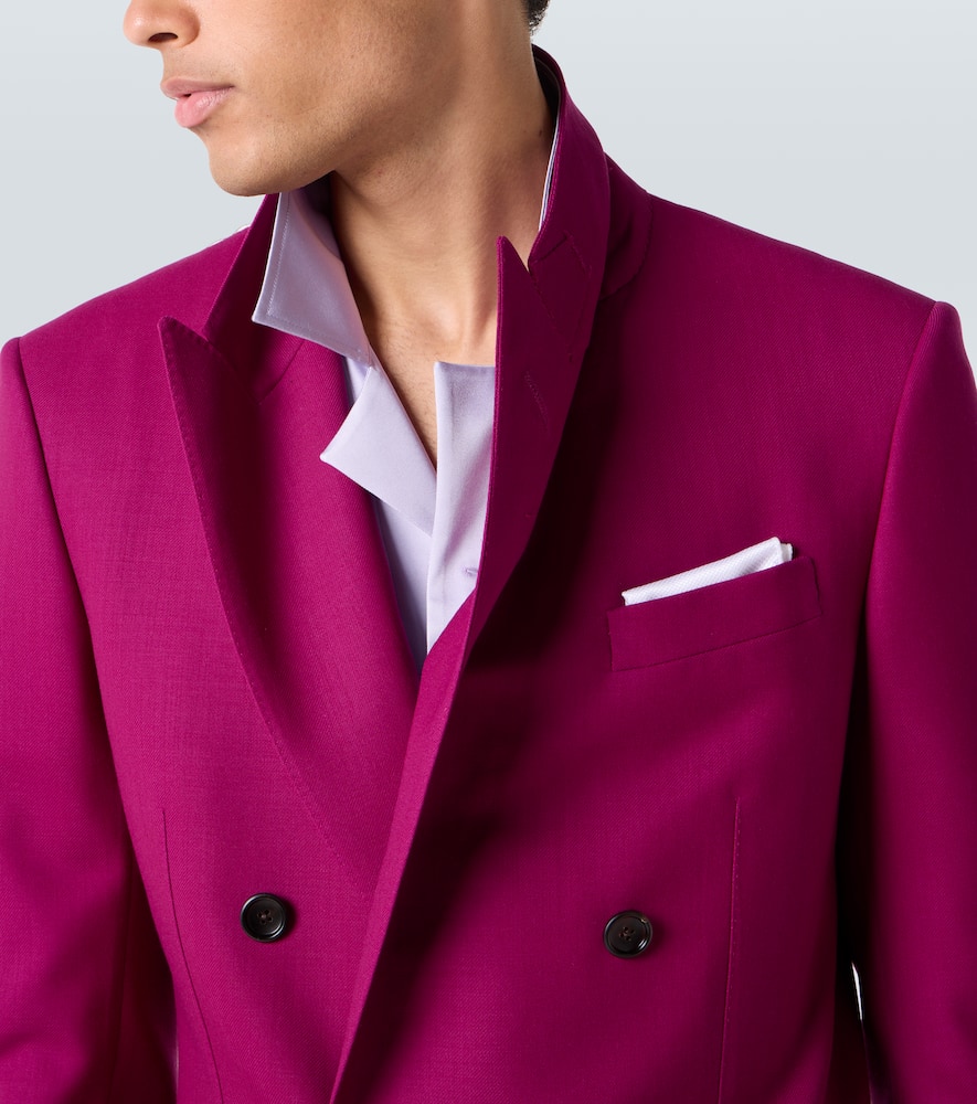 Wool twill suit jacket