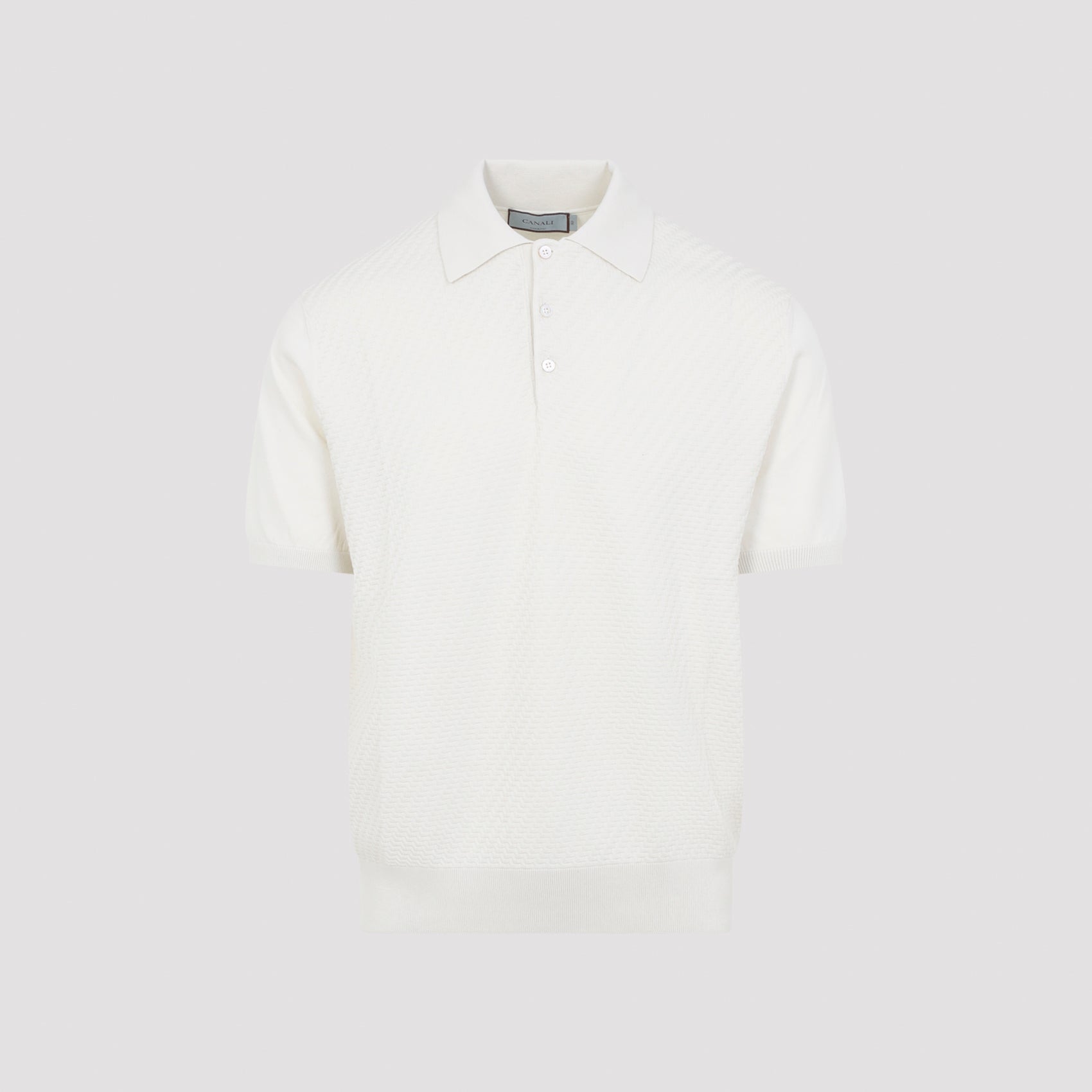 Short-sleeved Cotton and Silk Regular Fit Polo Shirt