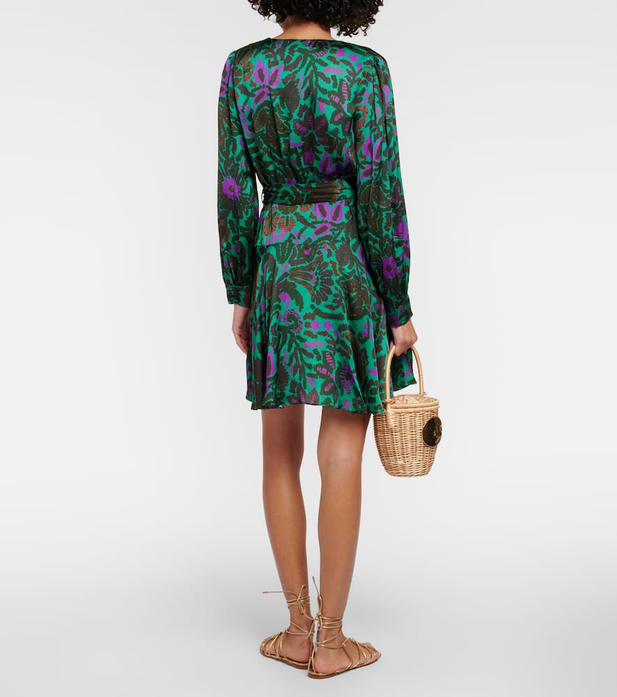 Bridget printed satin minidress
