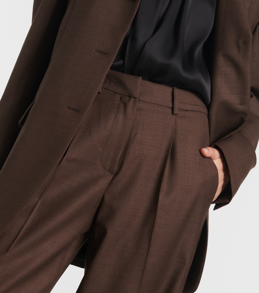 Wool wide-leg pants