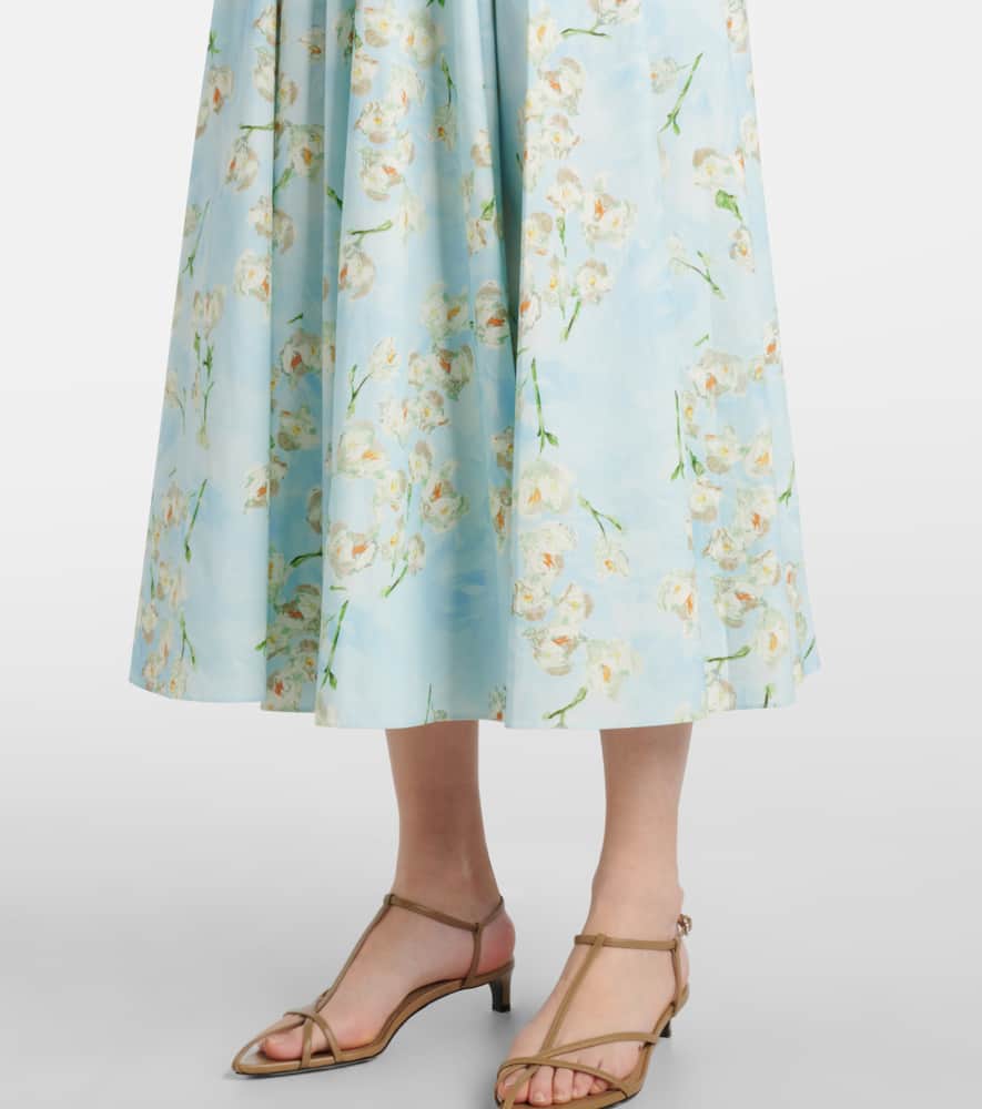 Mona floral cotton midi dress
