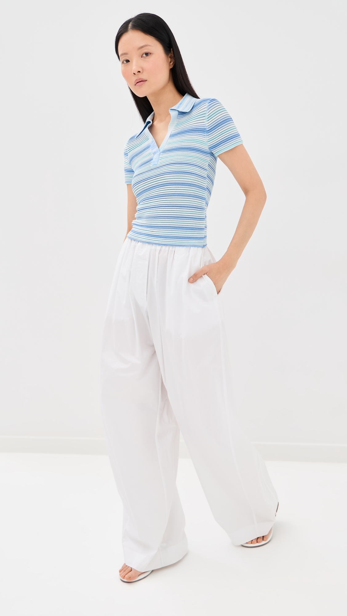 Paxton Knit Polo Periwinkle Multi