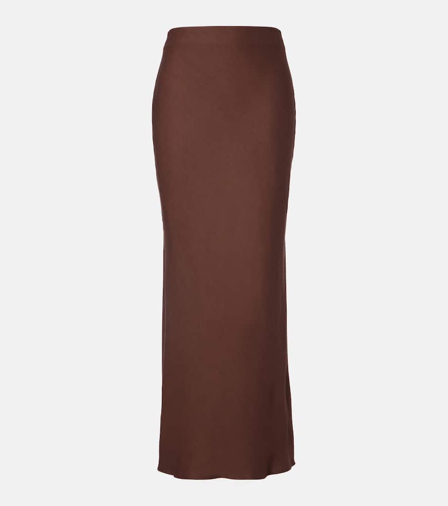 Twill maxi skirt