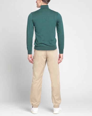 Man Turtleneck Emerald green Size 48 Merino Wool