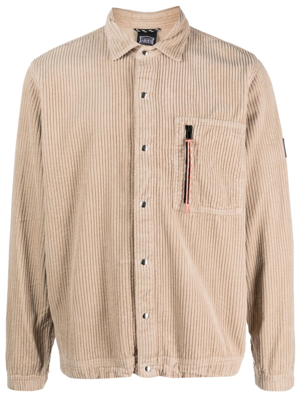 Spread-collar corduroy jacket - Neutrals