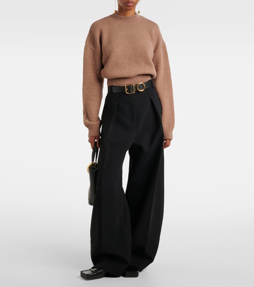 Alpaca and wool-blend sweater