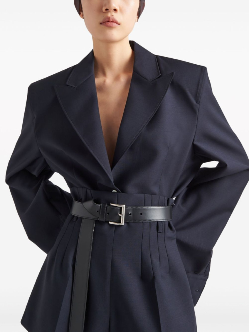 Single-breasted Belted Shirt Jacket