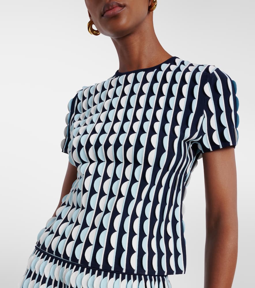 Kendra knitted scalloped top