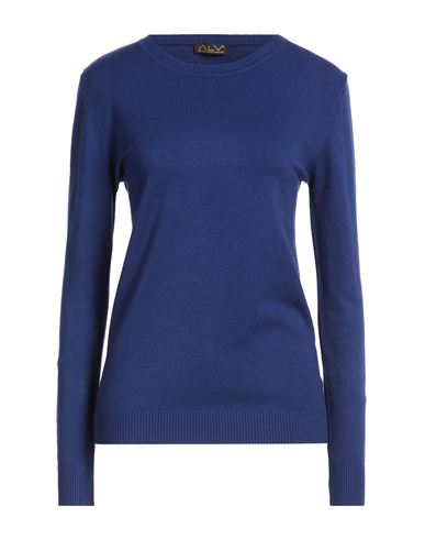 Woman Sweater Navy Size L Viscose, Polyamide, Polyester