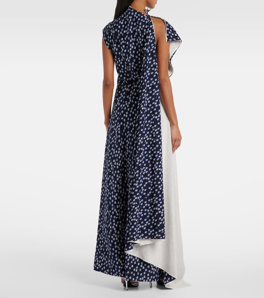 Devyn floral draped maxi dress