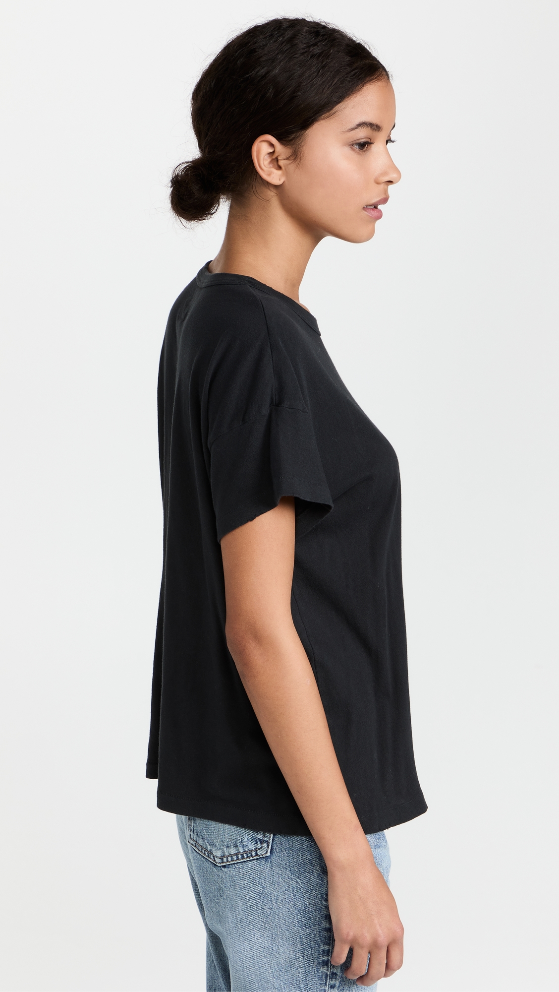 The Boxy Crew Tee Almost Black
