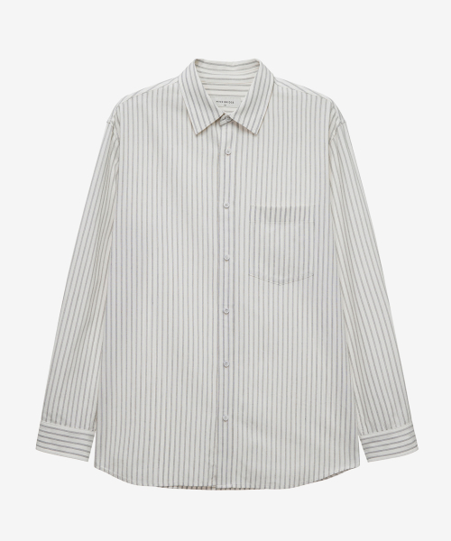 100% Cotton 30s Sercarike Stripe Oversized Shirt