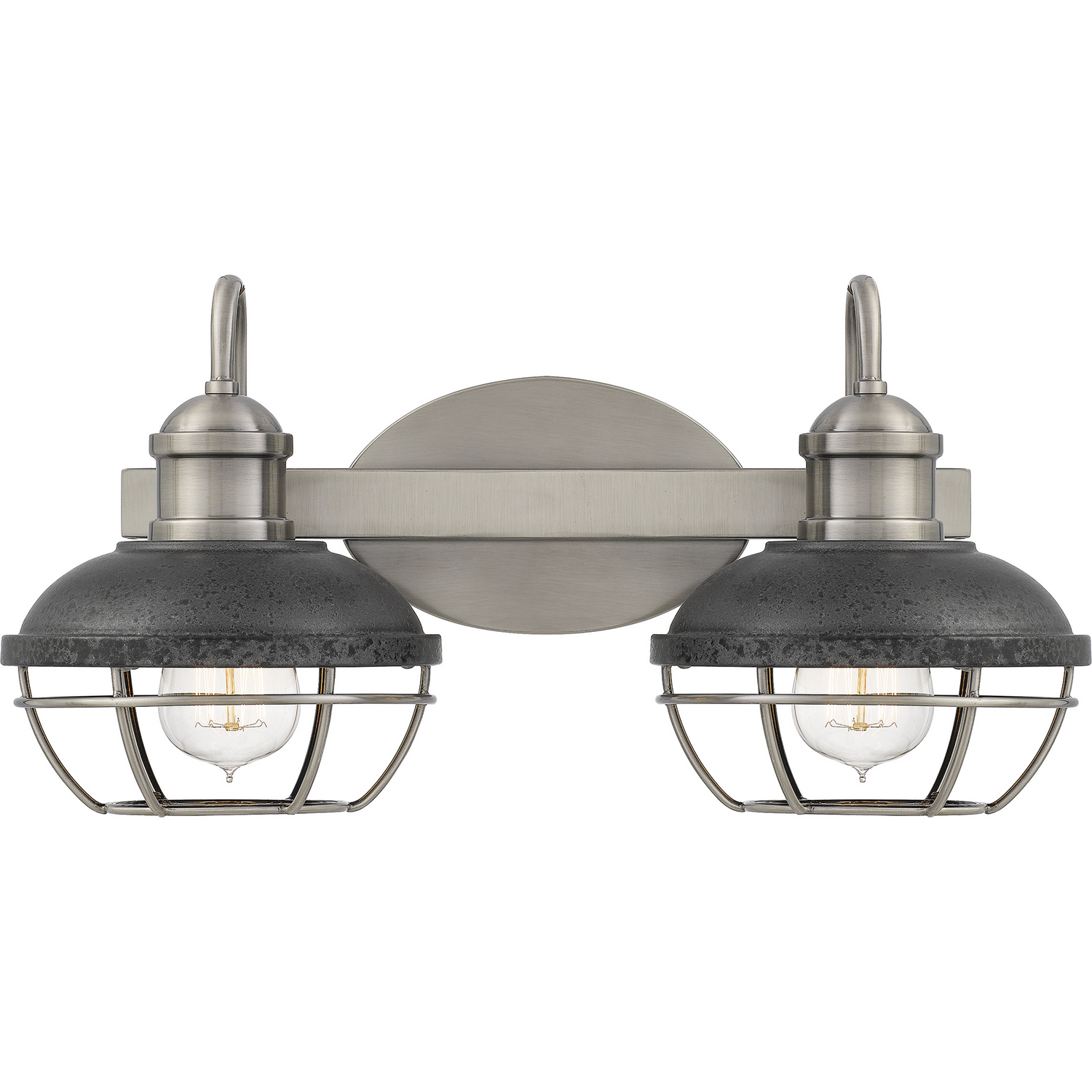 Sandpiper 2-Light Bathroom Vanity Light in Antique Polished Nicke