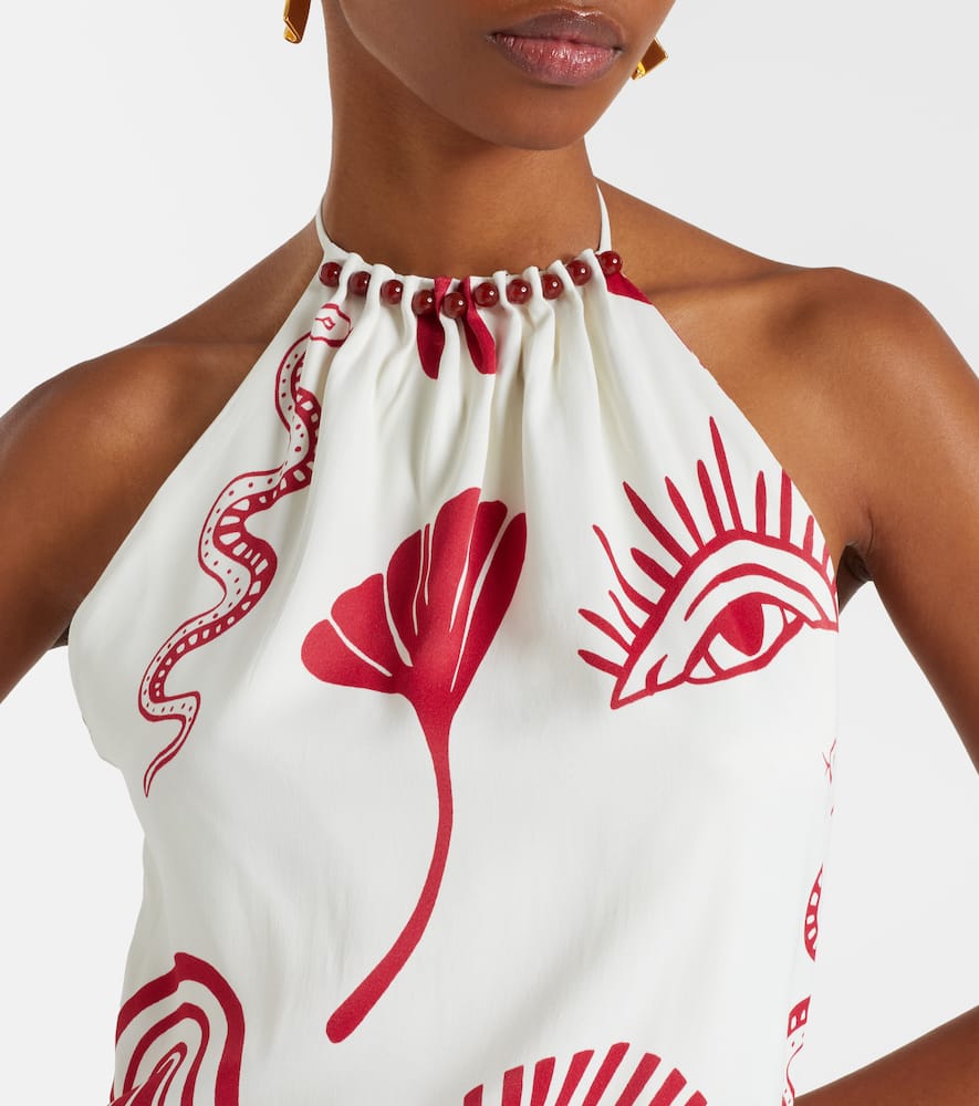 Accasia checked embellished maxi dress