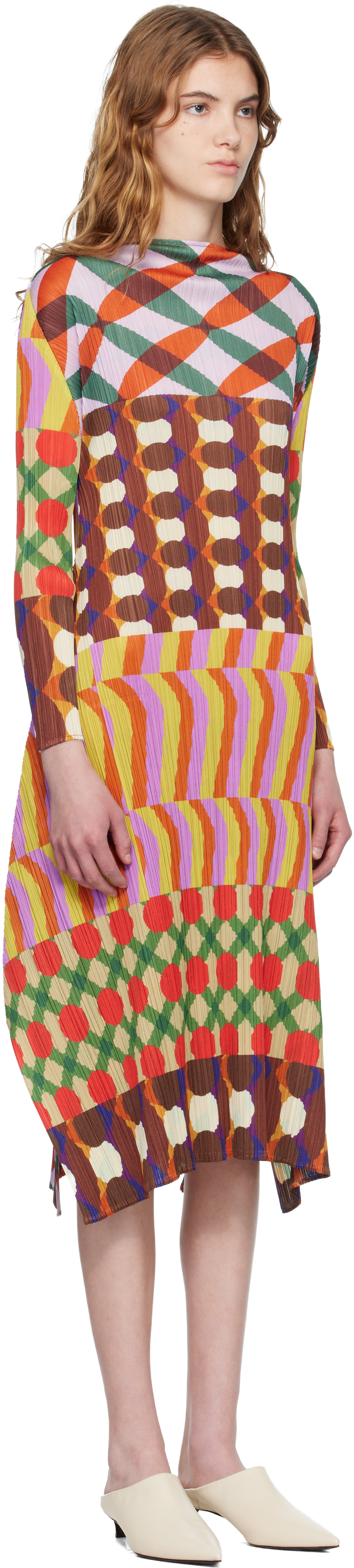 Multicolor Harmony Midi Dress