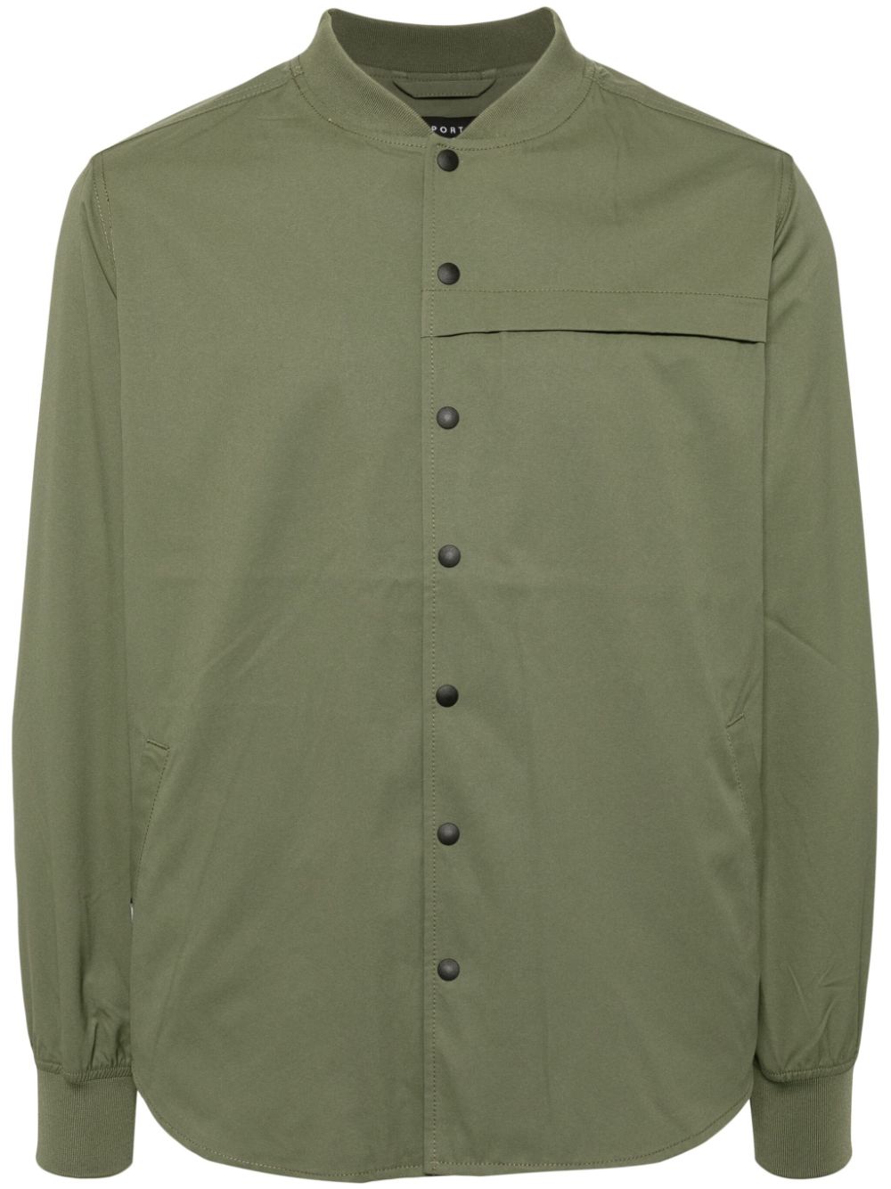 Rib Collar Shirt jacket - Green