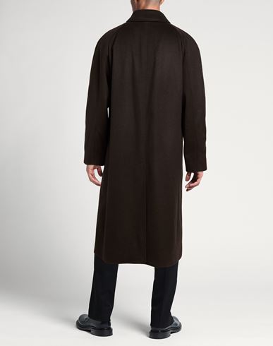 Man Coat Dark brown Size 40 Cashmere