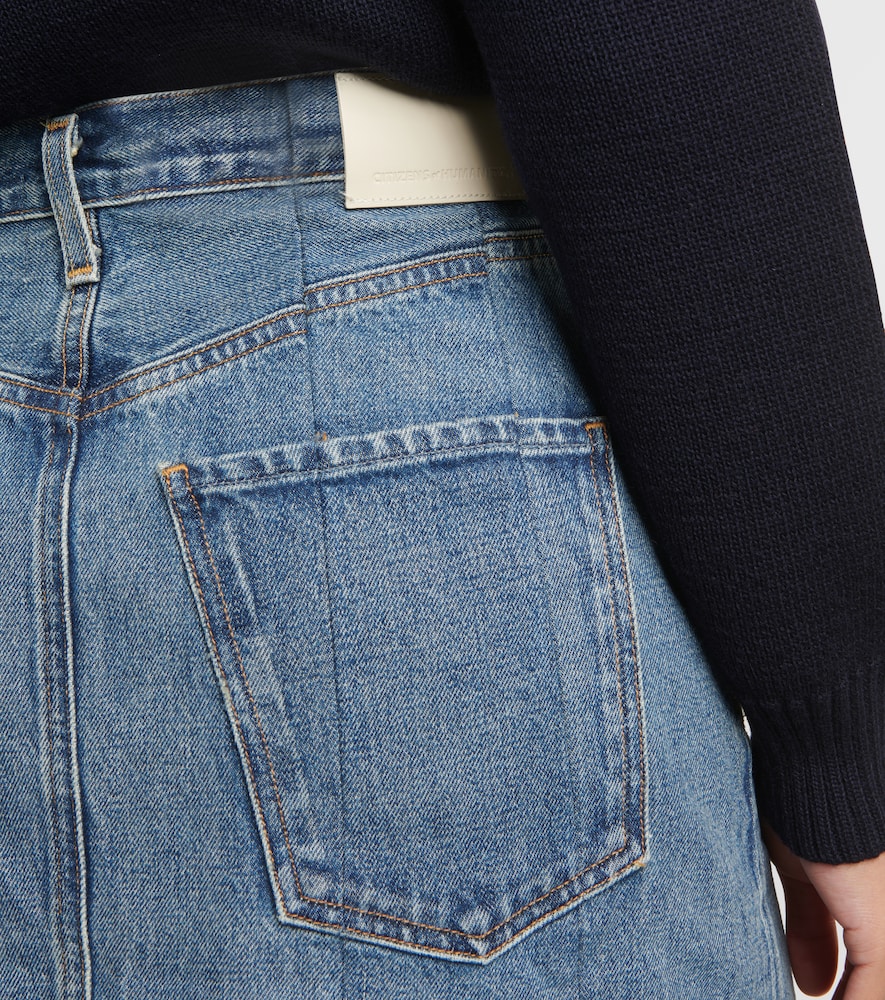 Raian denim midi skirt