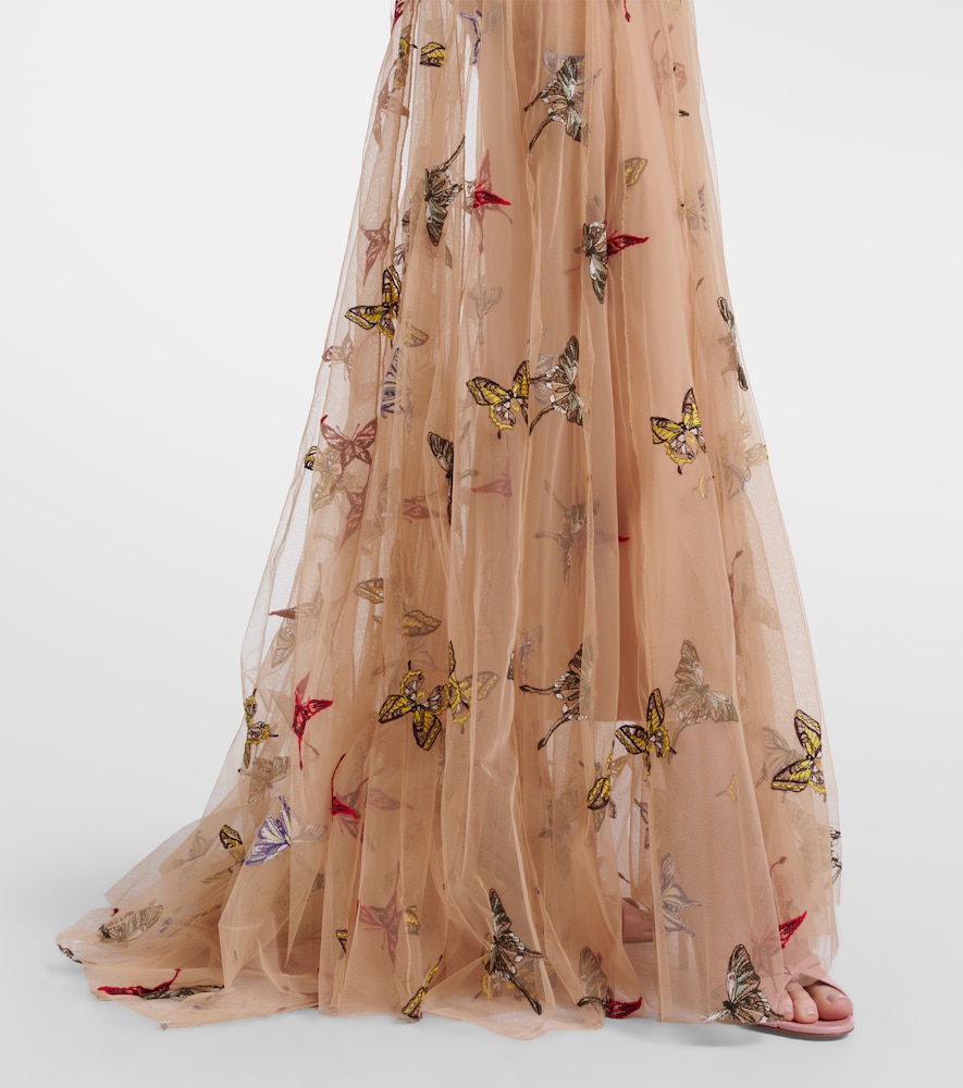 Patch-appliqué maxi dress