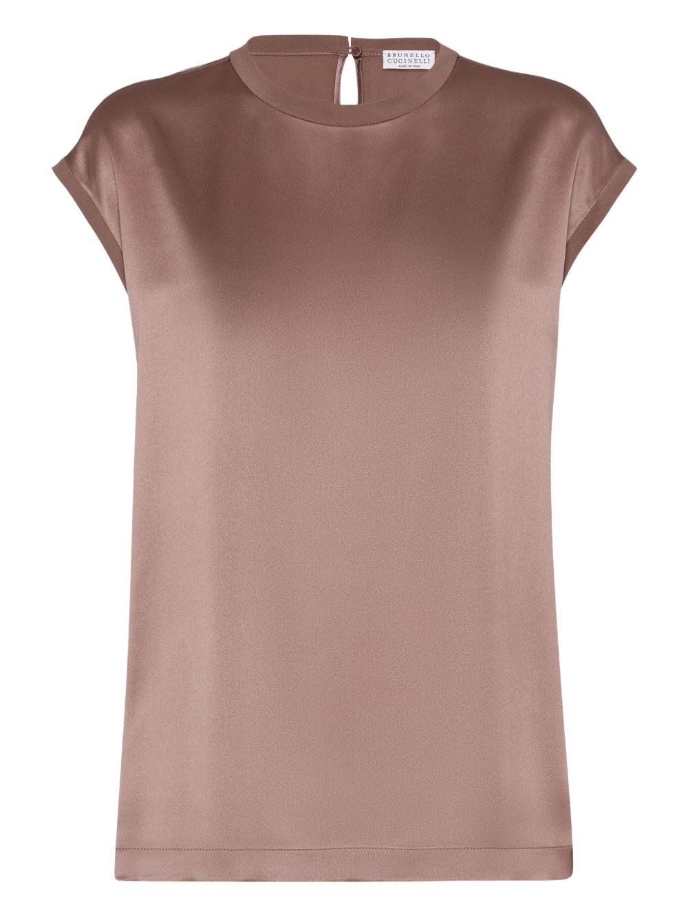 Satin T-shirt - Brown