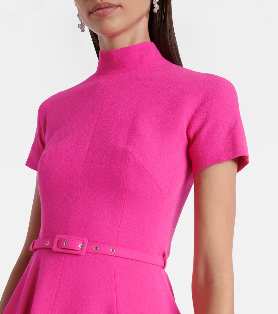 Camilla belted wool midi dress