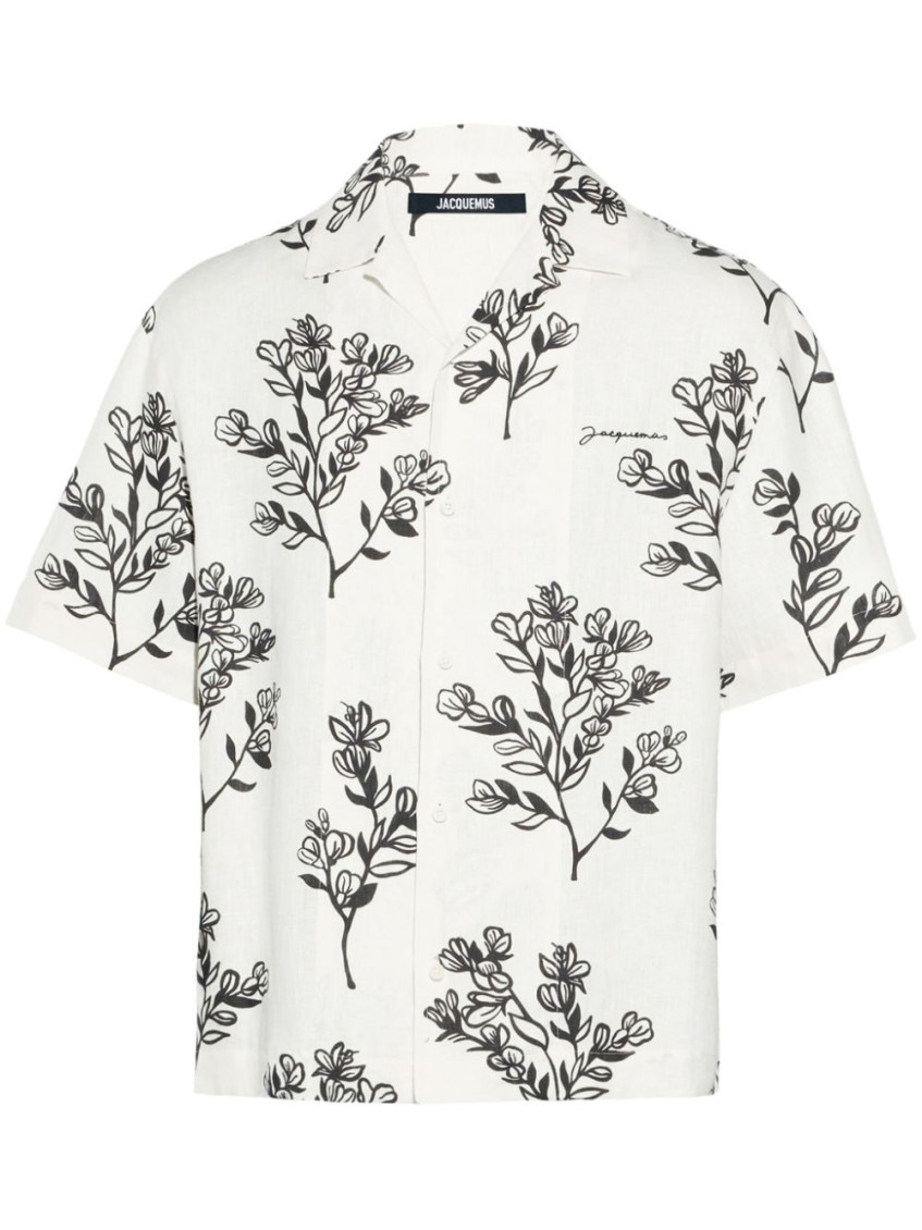 La Chemise Jean floral-print shirt - White