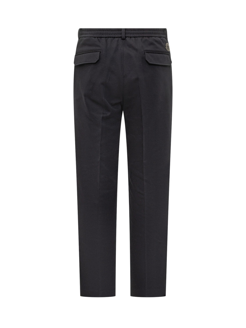 Blue Tailored Flat Front Pants
