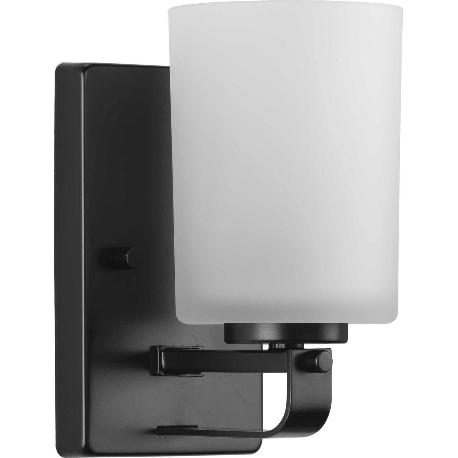 Matte Black One Light Bath Bracket from the League Collection