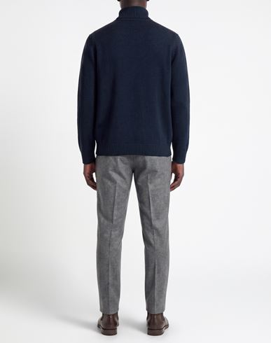 Man Turtleneck Navy Size 36 Merino Wool