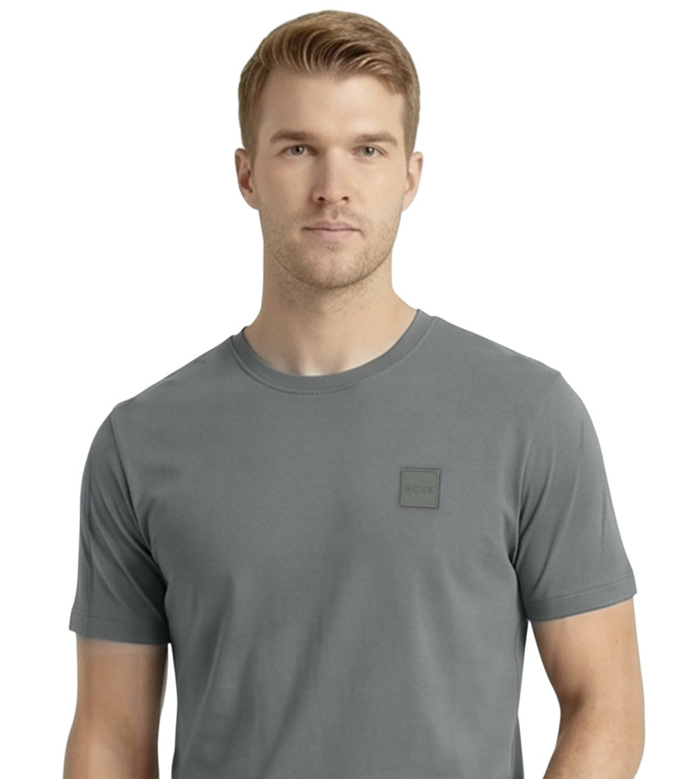 Grey Solid Crew Neck T-Shirt