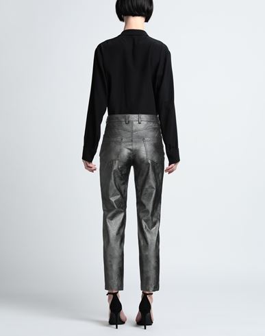 Woman Pants Gunmetal Size 10 Viscose, Polyurethane