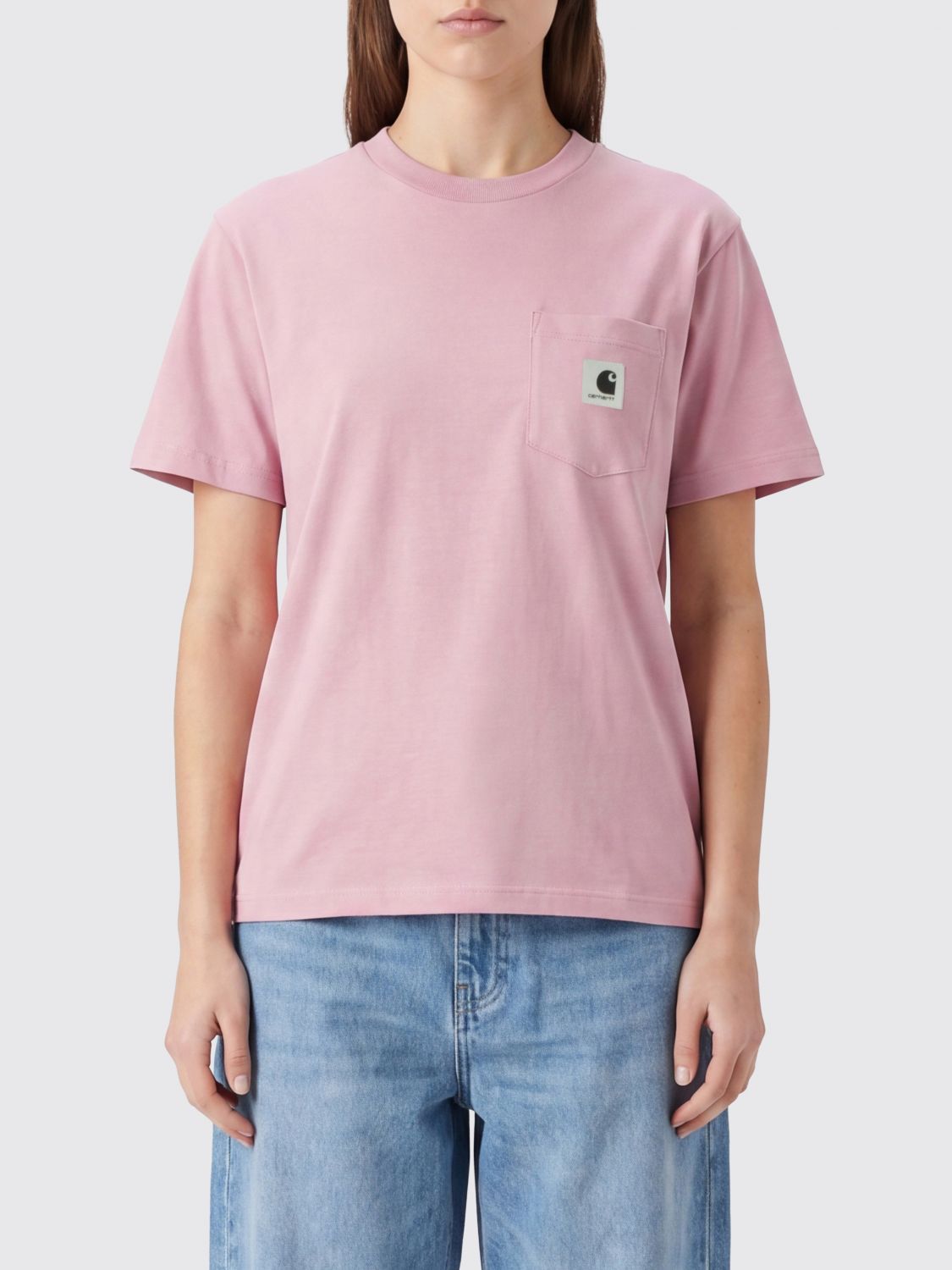 S/S Pocket organic-cotton T-Shirt - Pink