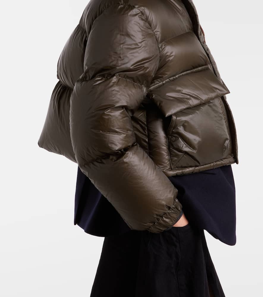 Layered wool down jacket