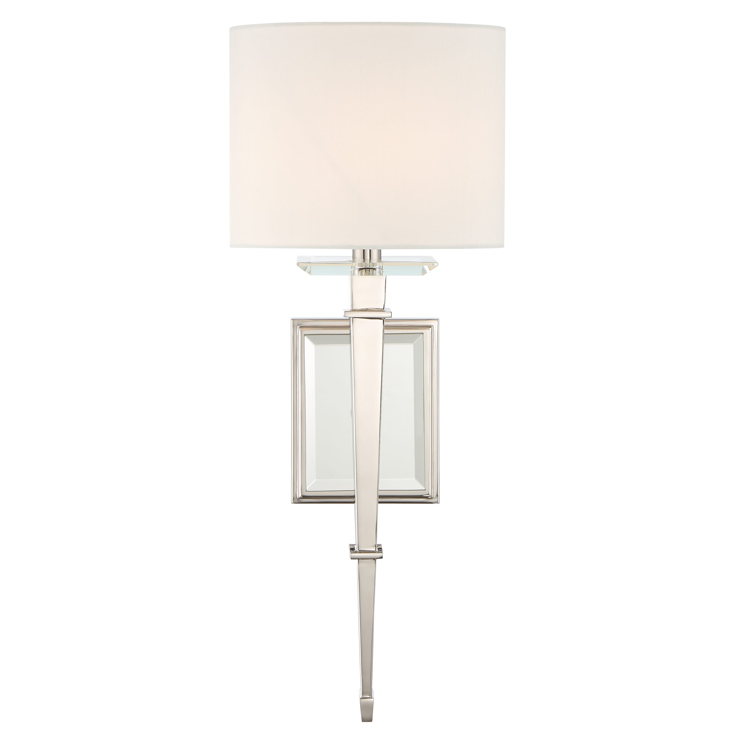 Crystorama Clifton 20" Wall Sconce in Polished Nickel with Optical Glass Elements Crysta