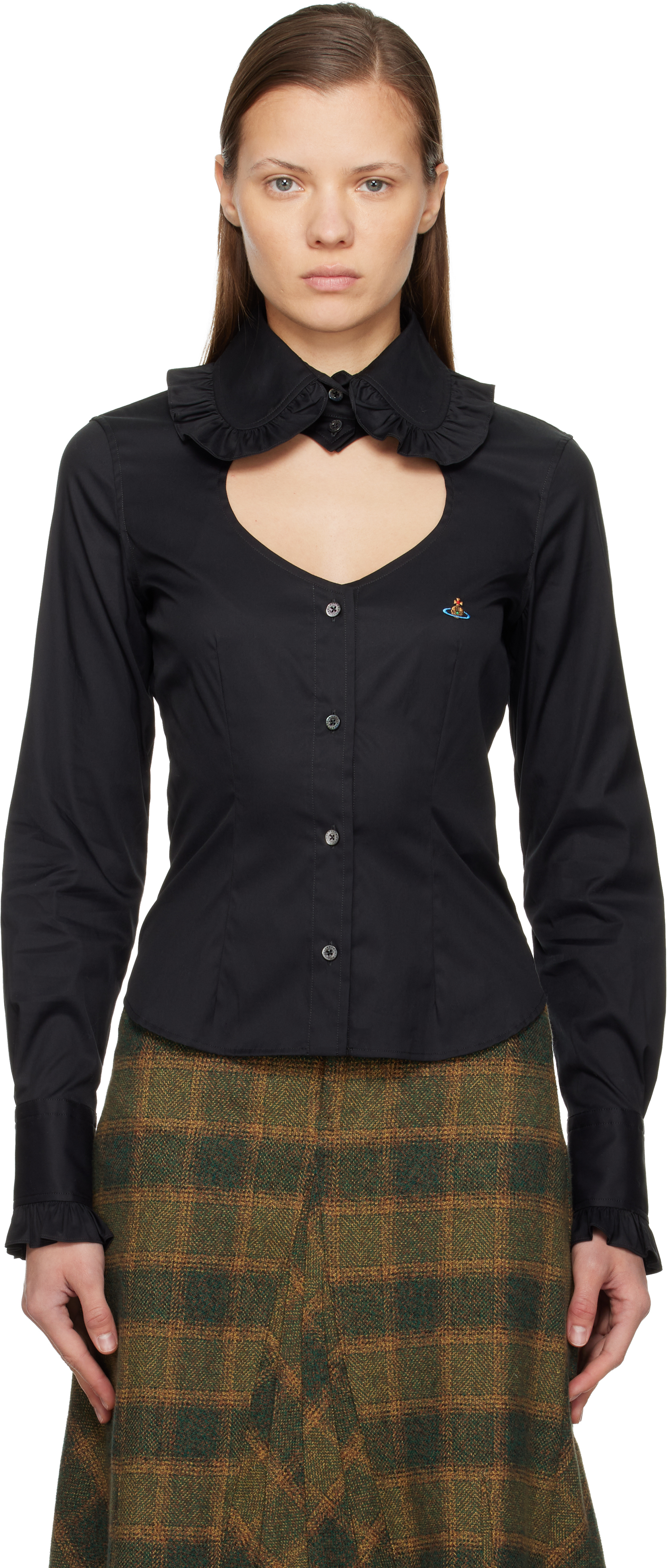 Black Toulouse Frill Shirt