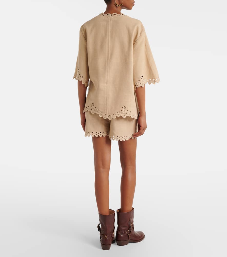 Balyme embroidered cotton shorts