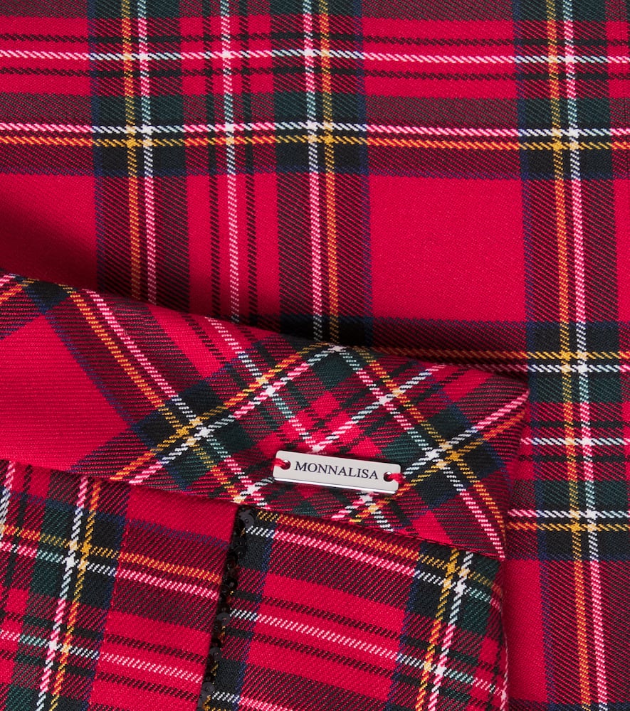 Pleated plaid skort