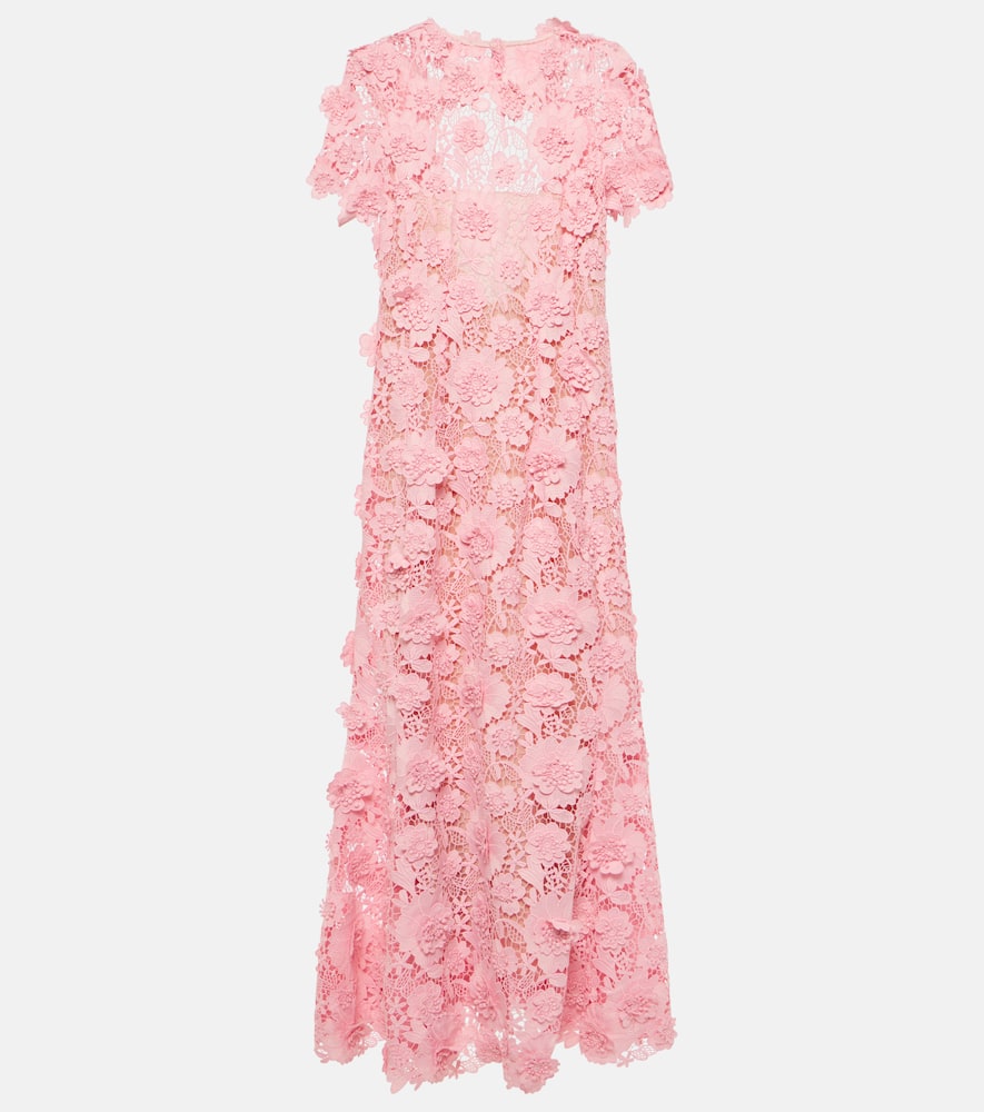 Floral lace midi dress