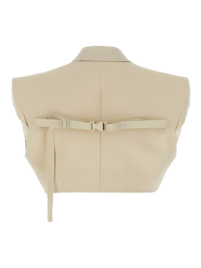 Beige Micro tatlin vest