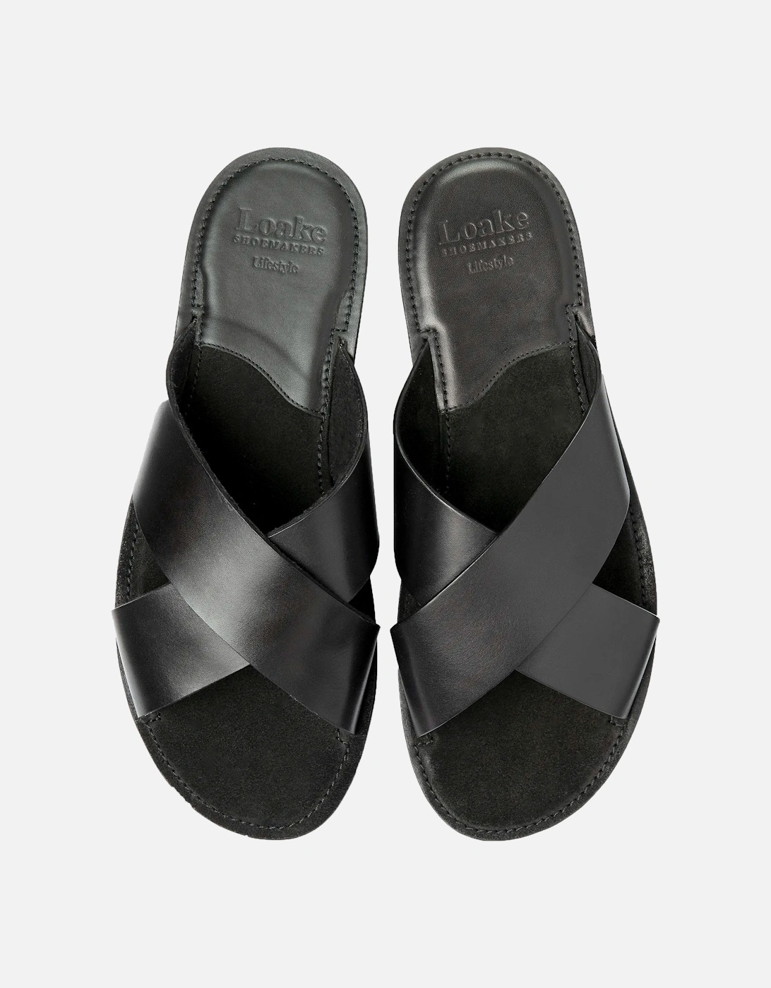Men's Loake Gozo Sandal Black - Size: 10